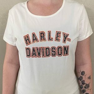 Women’s White Harley Davidson T-Shirt